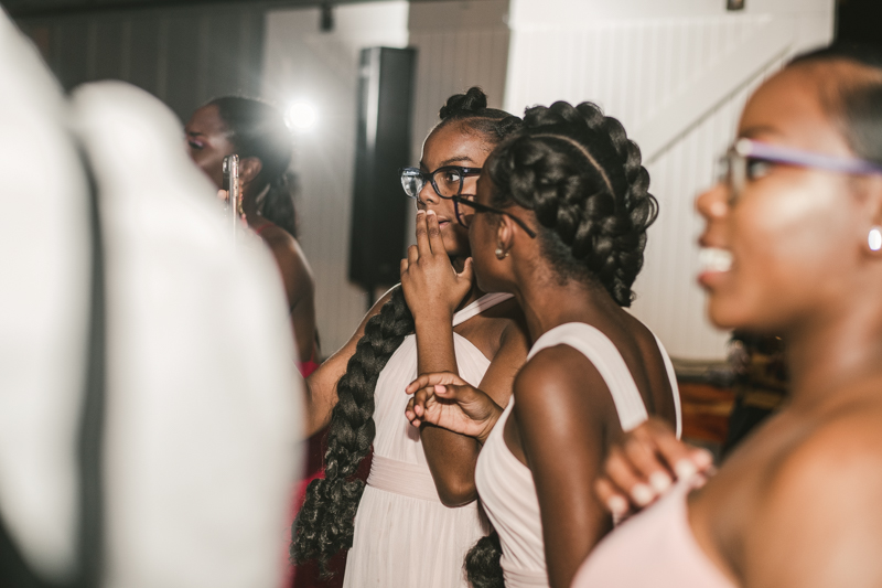 Beautiful wedding reception Main Street Ballroom in Ellicott City by Britney Clause Photography