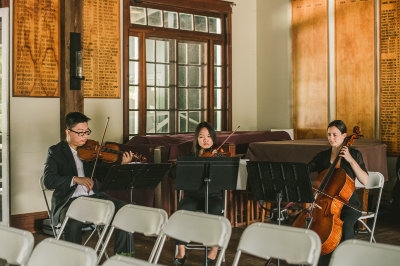 A beautiful September wedding ceremony at the Sherwood Forest Clubhouse in Annapolis, Maryland by Britney Clause Photography