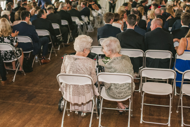 A beautiful September wedding ceremony at the Sherwood Forest Clubhouse in Annapolis, Maryland by Britney Clause Photography