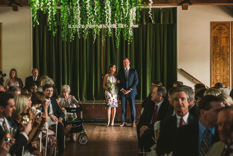 A beautiful September wedding ceremony at the Sherwood Forest Clubhouse in Annapolis, Maryland by Britney Clause Photography