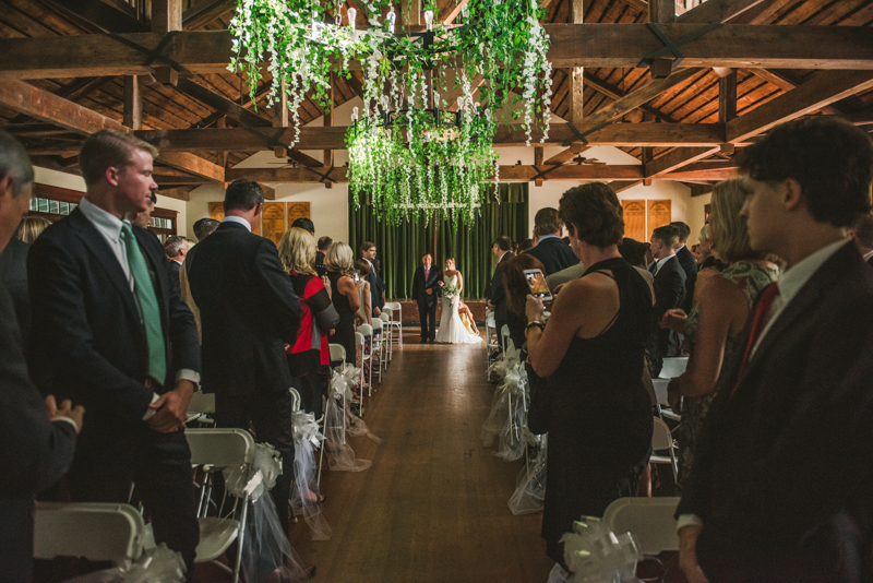 A beautiful September wedding ceremony at the Sherwood Forest Clubhouse in Annapolis, Maryland by Britney Clause Photography