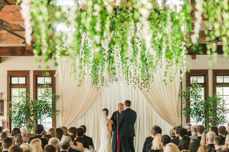 A beautiful September wedding ceremony at the Sherwood Forest Clubhouse in Annapolis, Maryland by Britney Clause Photography