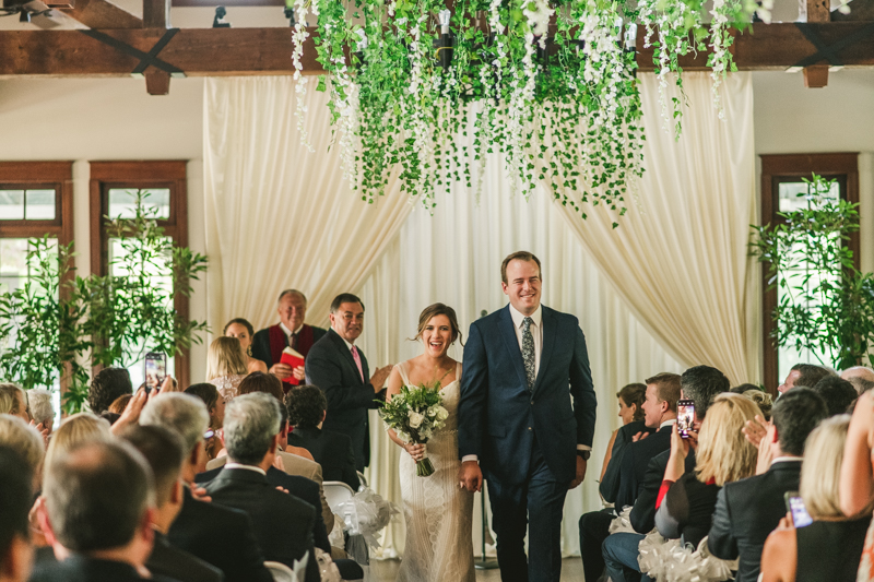 A beautiful September wedding ceremony at the Sherwood Forest Clubhouse in Annapolis, Maryland by Britney Clause Photography