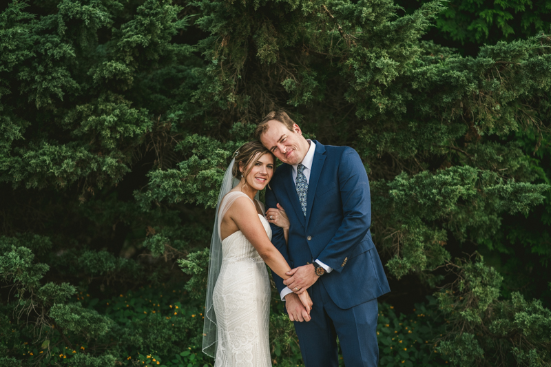 Beautiful wedding just married portraits at Sherwood Forest Clubhouse in Annapolis, Maryland by Britney Clause Photography