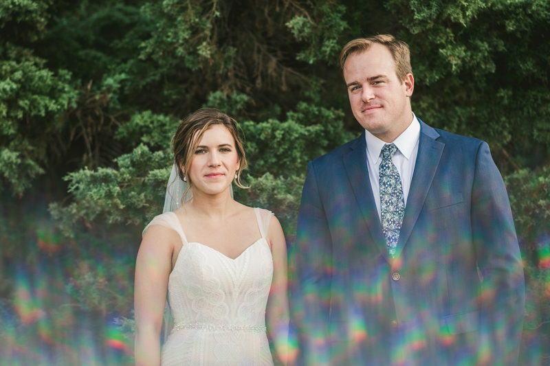 Beautiful wedding just married portraits at Sherwood Forest Clubhouse in Annapolis, Maryland by Britney Clause Photography