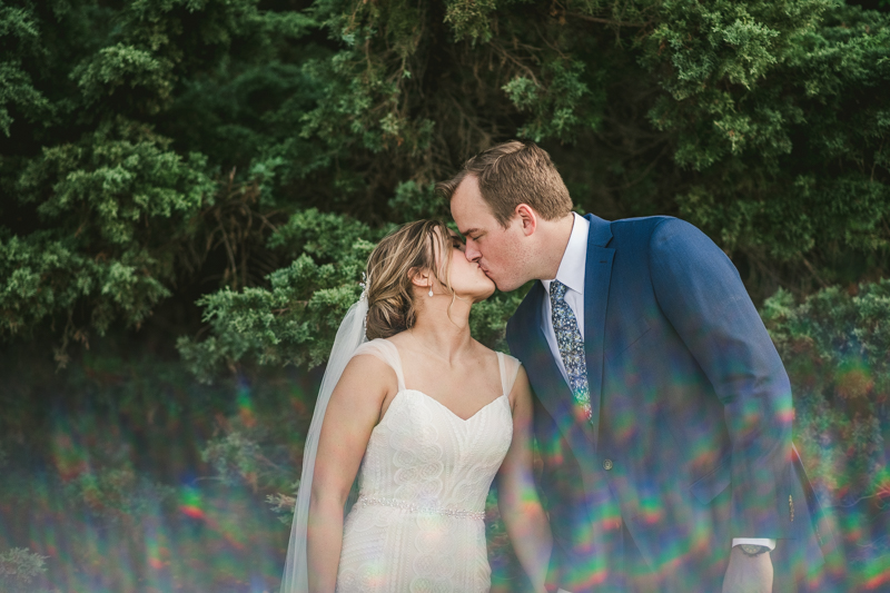 Beautiful wedding just married portraits at Sherwood Forest Clubhouse in Annapolis, Maryland by Britney Clause Photography