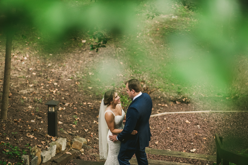 Beautiful wedding just married portraits at Sherwood Forest Clubhouse in Annapolis, Maryland by Britney Clause Photography