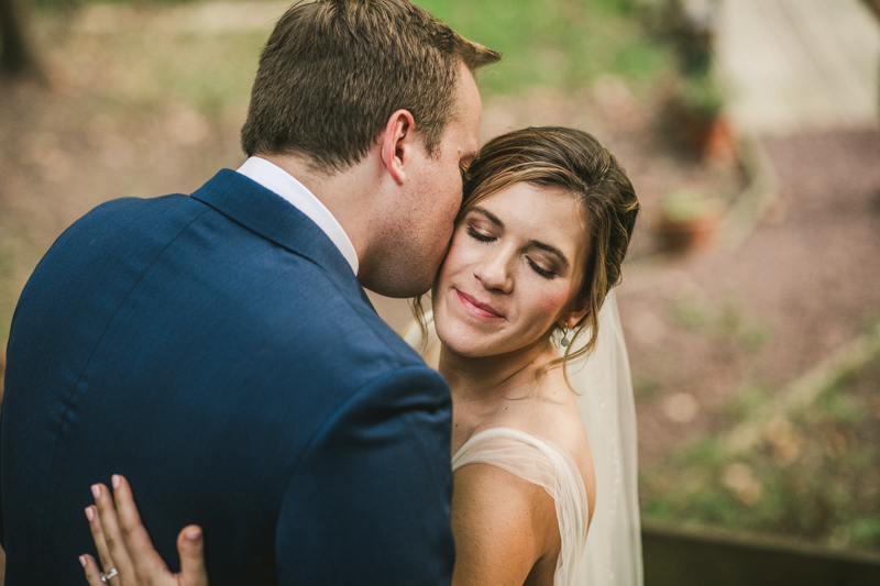 Beautiful wedding just married portraits at Sherwood Forest Clubhouse in Annapolis, Maryland by Britney Clause Photography