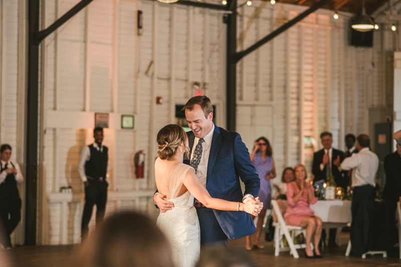 A beautiful September wedding reception at the Sherwood Forest Clubhouse in Annapolis, Maryland by Britney Clause Photography