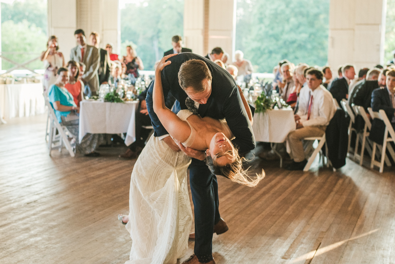 A beautiful September wedding reception at the Sherwood Forest Clubhouse in Annapolis, Maryland by Britney Clause Photography