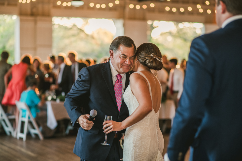 A beautiful September wedding reception at the Sherwood Forest Clubhouse in Annapolis, Maryland by Britney Clause Photography