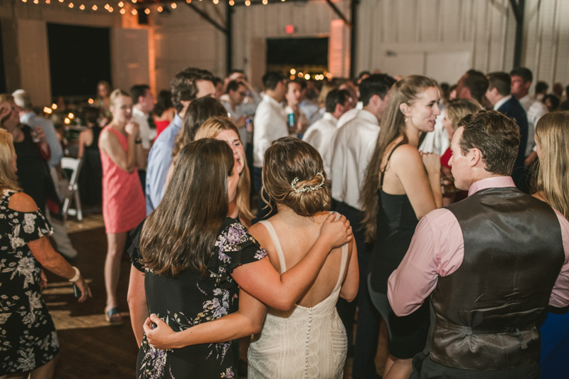 A beautiful September wedding reception at the Sherwood Forest Clubhouse in Annapolis, Maryland by Britney Clause Photography