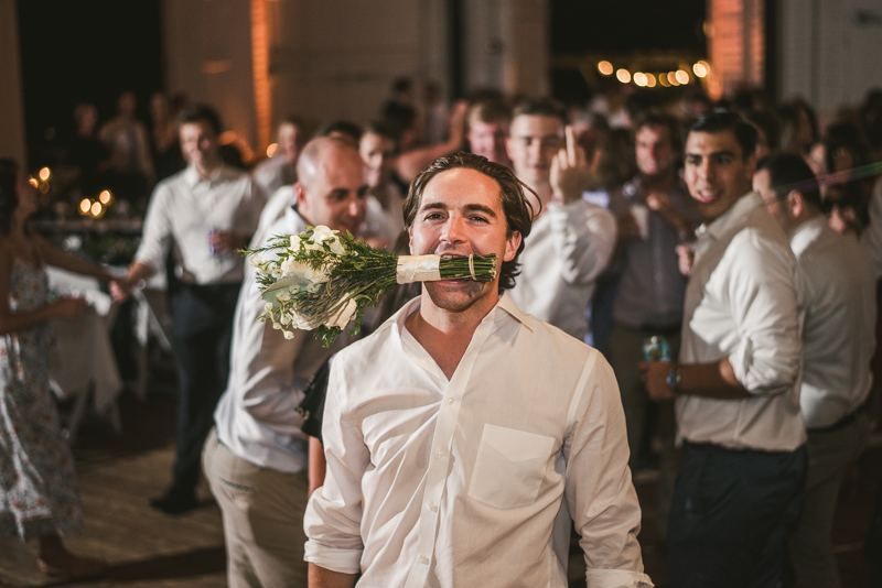 A beautiful September wedding reception at the Sherwood Forest Clubhouse in Annapolis, Maryland by Britney Clause Photography