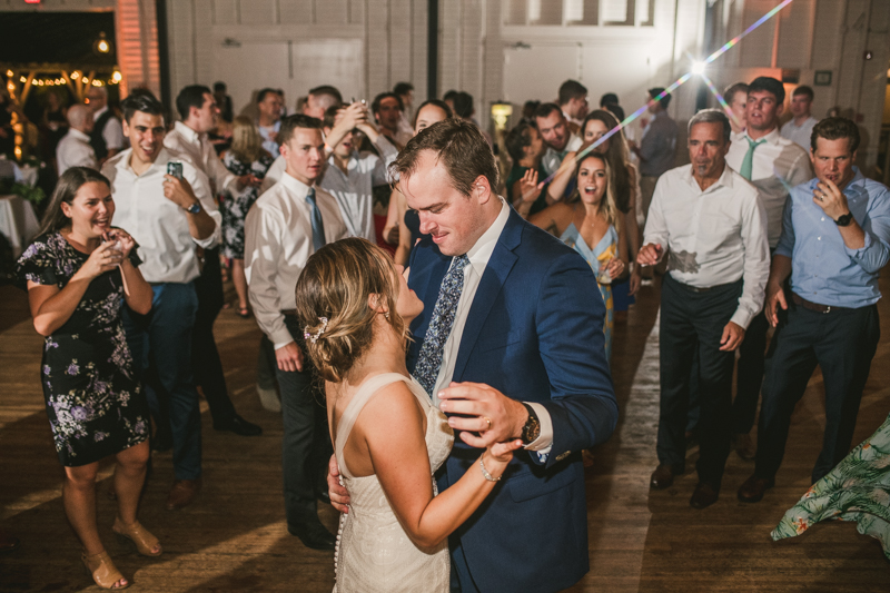 A beautiful September wedding reception at the Sherwood Forest Clubhouse in Annapolis, Maryland by Britney Clause Photography