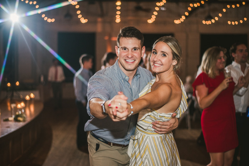A beautiful September wedding reception at the Sherwood Forest Clubhouse in Annapolis, Maryland by Britney Clause Photography