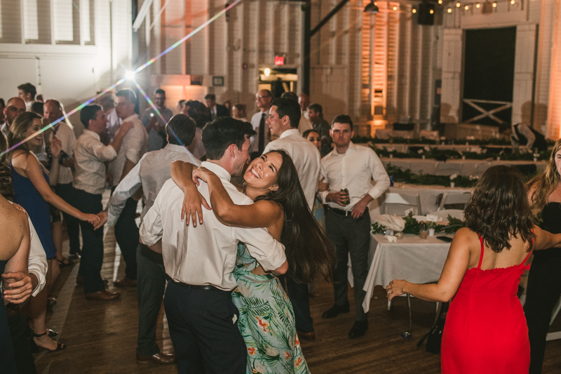 A beautiful September wedding reception at the Sherwood Forest Clubhouse in Annapolis, Maryland by Britney Clause Photography