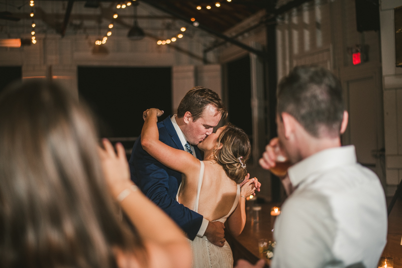 A beautiful September wedding reception at the Sherwood Forest Clubhouse in Annapolis, Maryland by Britney Clause Photography