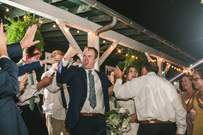 A beautiful September wedding reception at the Sherwood Forest Clubhouse in Annapolis, Maryland by Britney Clause Photography