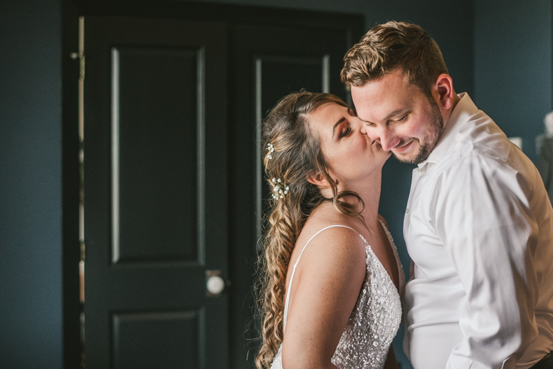 Getting ready for a Mount Vernon wedding at Hotel Revival in Baltimore, Maryland by Britney Clause Photography