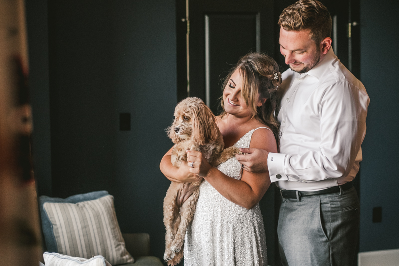 Getting ready for a Mount Vernon wedding at Hotel Revival in Baltimore, Maryland by Britney Clause Photography