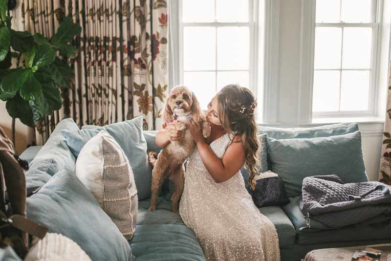 Getting ready for a Mount Vernon wedding at Hotel Revival in Baltimore, Maryland by Britney Clause Photography