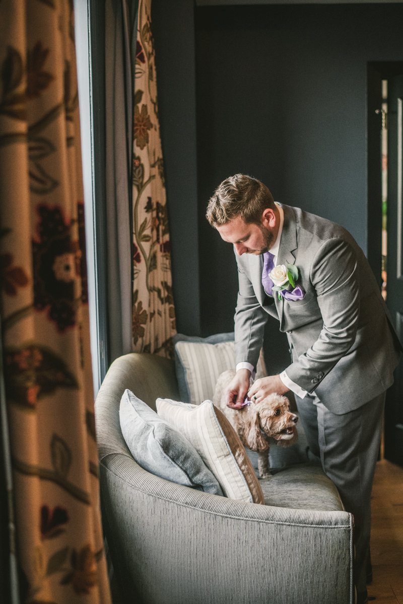 Getting ready for a Mount Vernon wedding at Hotel Revival in Baltimore, Maryland by Britney Clause Photography