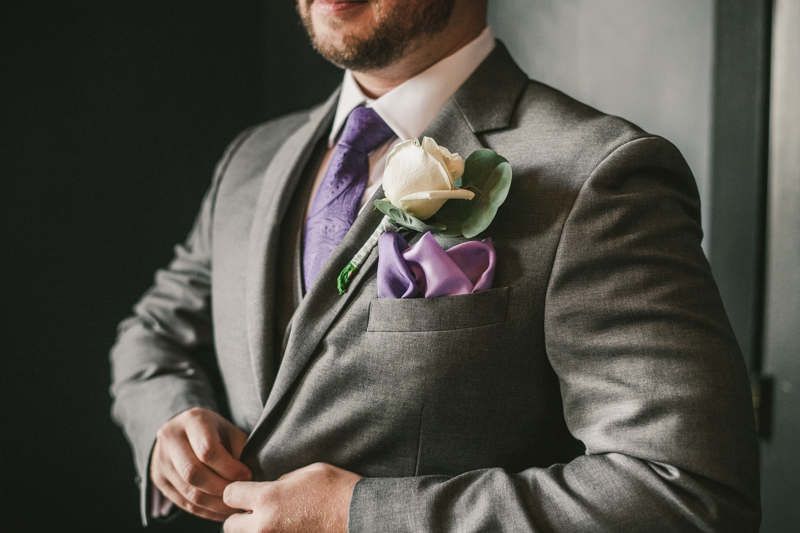 Getting ready for a Mount Vernon wedding at Hotel Revival in Baltimore, Maryland by Britney Clause Photography