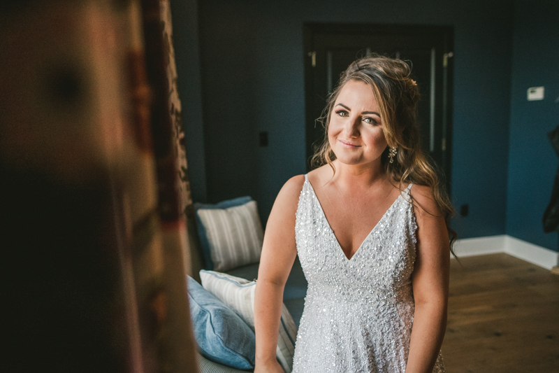 Getting ready for a Mount Vernon wedding at Hotel Revival in Baltimore, Maryland by Britney Clause Photography