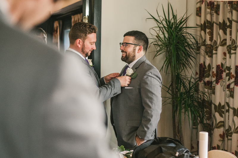 Getting ready for a Mount Vernon wedding at Hotel Revival in Baltimore, Maryland by Britney Clause Photography