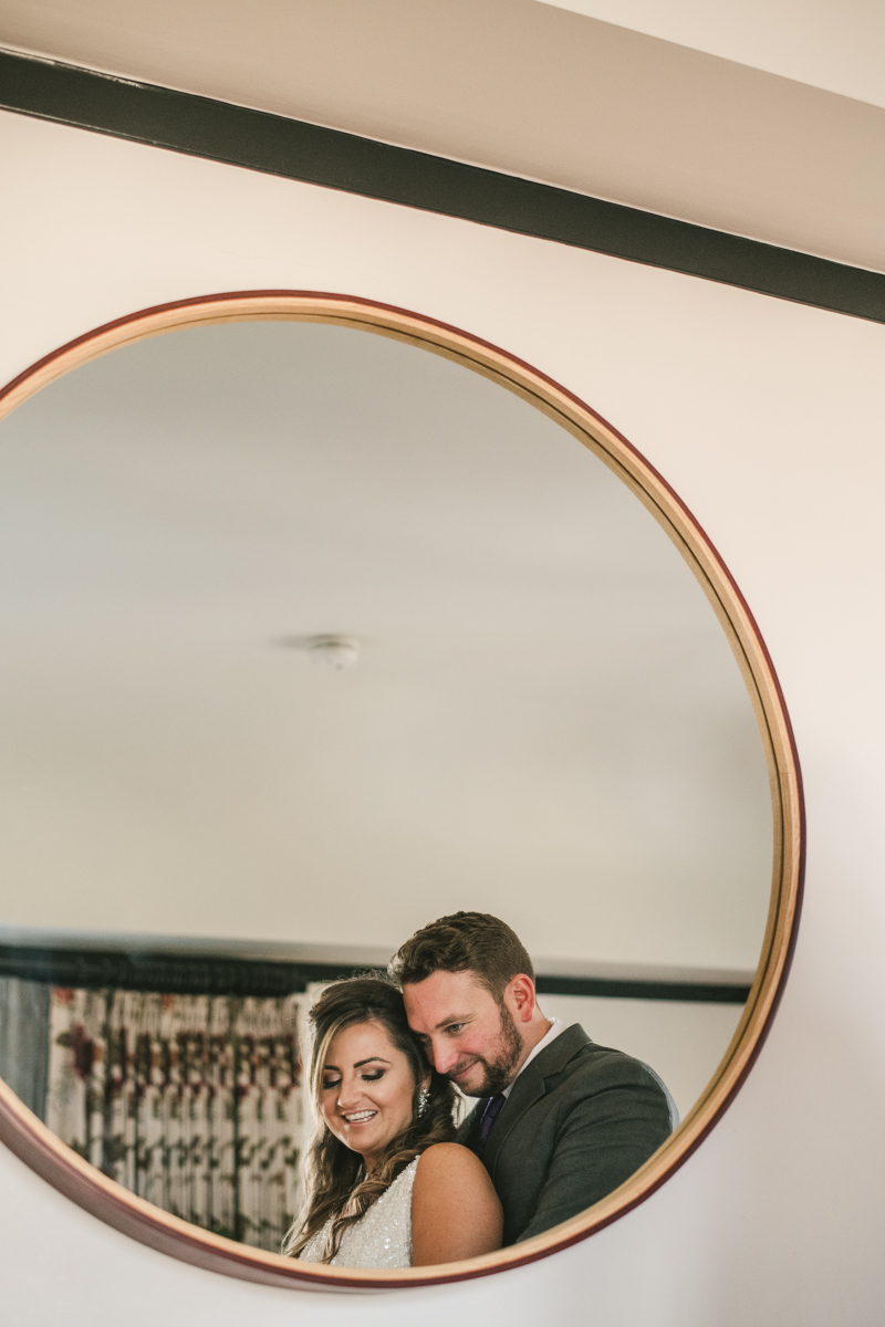 Beautiful bride and groom portraits in Mount Vernon, Maryland at the Hotel Revival by Britney Clause Photography