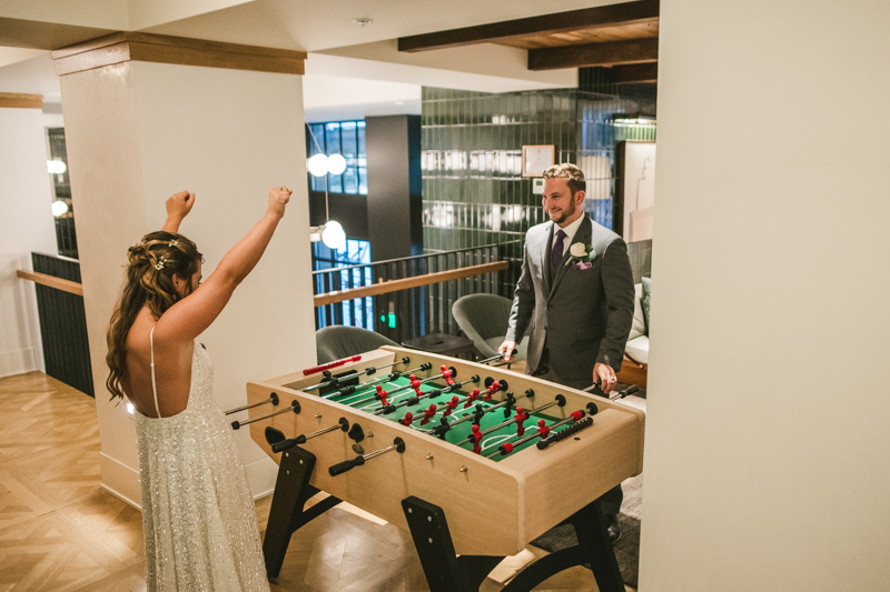 Beautiful bride and groom portraits in Mount Vernon, Maryland at the Hotel Revival by Britney Clause Photography