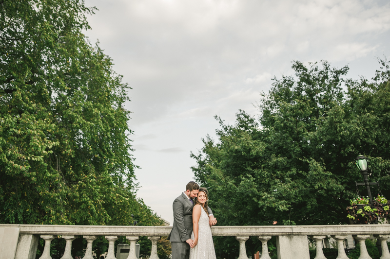 Beautiful bride and groom portraits in Mount Vernon, Maryland at the George Peabody Library by Britney Clause Photography