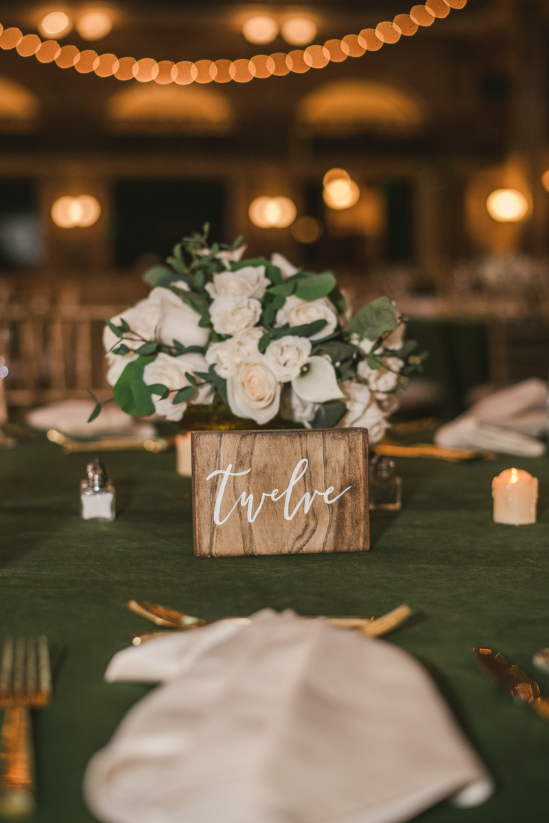 Beautiful wedding coordination by Olive You Events at George Peabody Library in Mount Vernon, Maryland by Britney Clause Photography