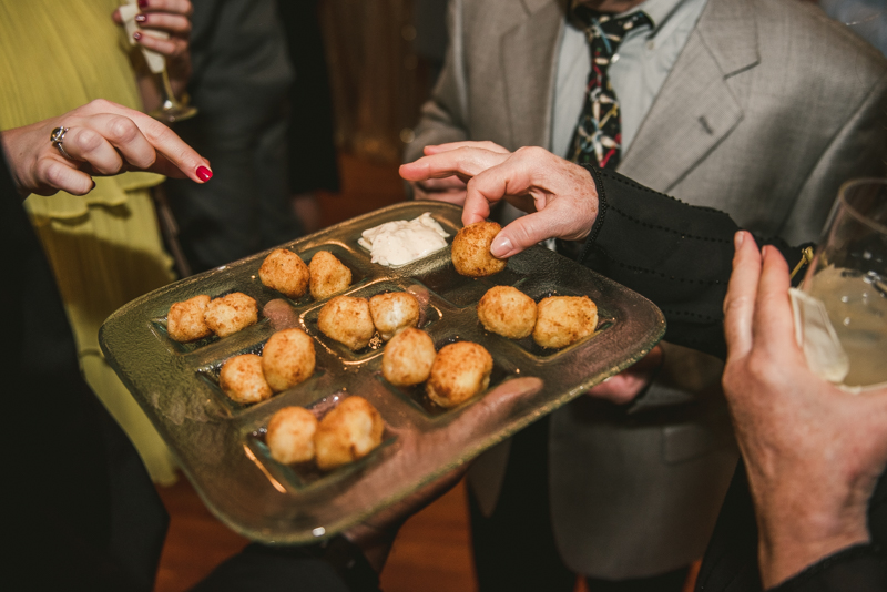 Delicious wedding food by Classic Catering at George Peabody Library in Mount Vernon, Maryland by Britney Clause Photography