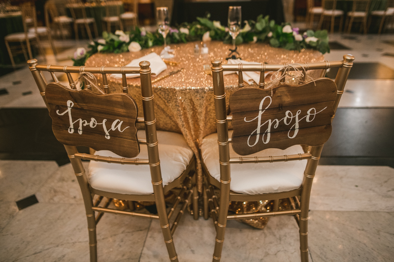 Beautiful wedding coordination by Olive You Events at George Peabody Library in Mount Vernon, Maryland by Britney Clause Photography