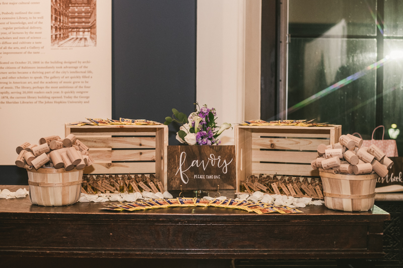 Beautiful wedding coordination by Olive You Events at George Peabody Library in Mount Vernon, Maryland by Britney Clause Photography