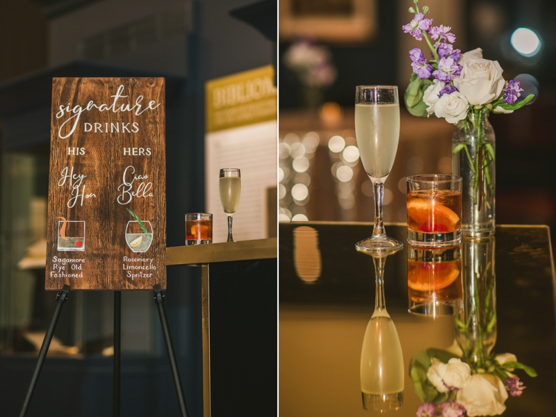 Italian signature cocktail ideas at the George Peabody Library in Baltimore, Maryland by Britney Clause Photography