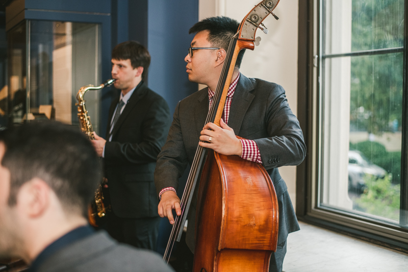 A gorgeous wedding reception at the George Peabody Library in Baltimore, Maryland by Britney Clause Photography