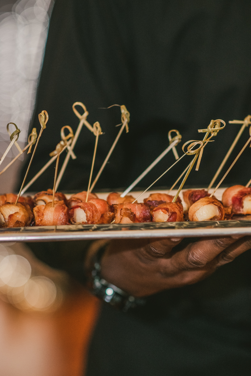 Delicious wedding food by Classic Catering at George Peabody Library in Mount Vernon, Maryland by Britney Clause Photography