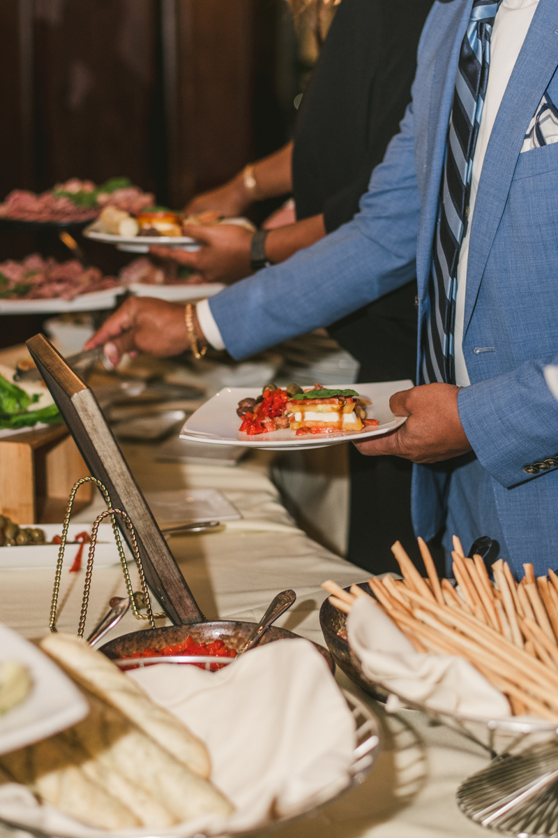 Delicious wedding food by Classic Catering at George Peabody Library in Mount Vernon, Maryland by Britney Clause Photography