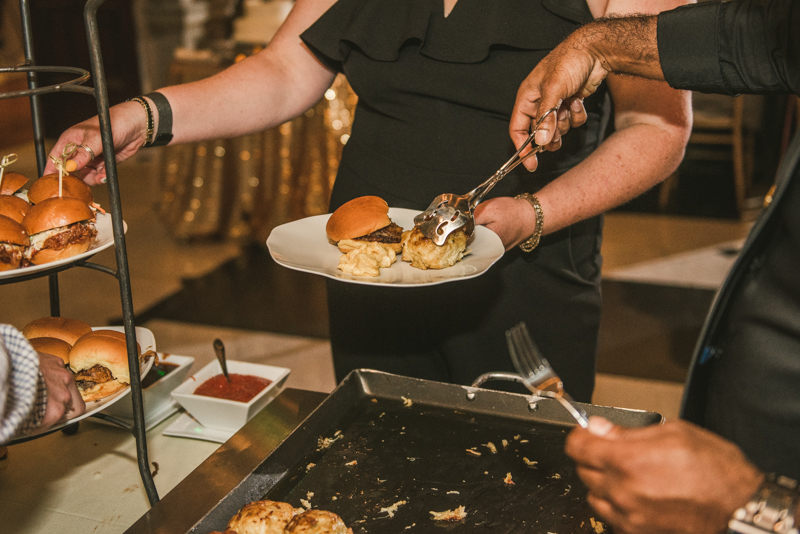 Delicious wedding food by Classic Catering at George Peabody Library in Mount Vernon, Maryland by Britney Clause Photography