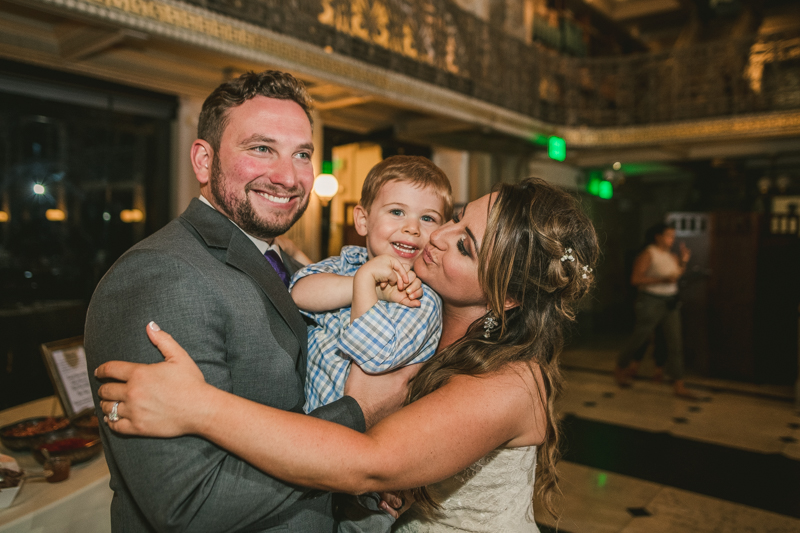 A gorgeous wedding reception at the George Peabody Library in Baltimore, Maryland by Britney Clause Photography