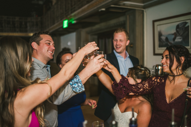 A gorgeous wedding reception at the George Peabody Library in Baltimore, Maryland by Britney Clause Photography