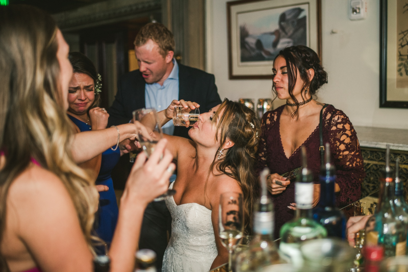 A gorgeous wedding reception at the George Peabody Library in Baltimore, Maryland by Britney Clause Photography