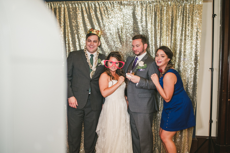 A gorgeous wedding reception at the George Peabody Library in Baltimore, Maryland by Britney Clause Photography