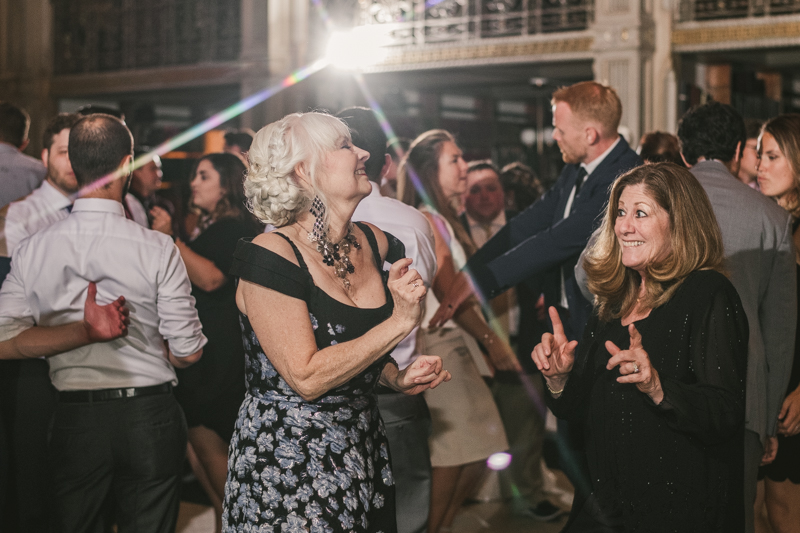 A gorgeous and fun wedding reception at the George Peabody Library in Baltimore, Maryland by Britney Clause Photography