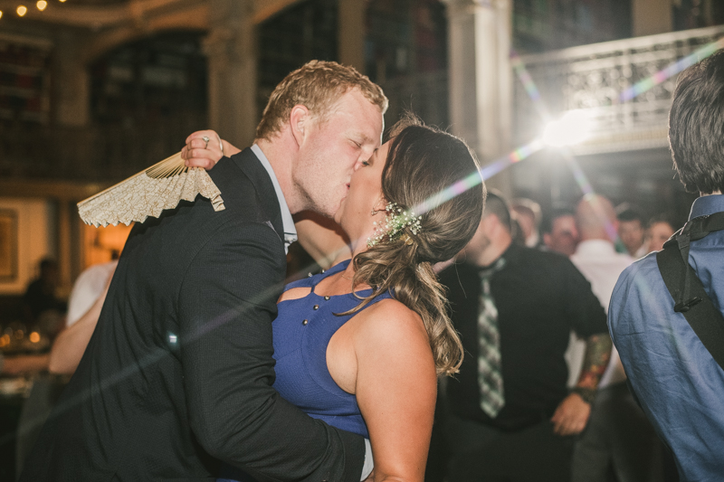 A gorgeous and fun wedding reception at the George Peabody Library in Baltimore, Maryland by Britney Clause Photography