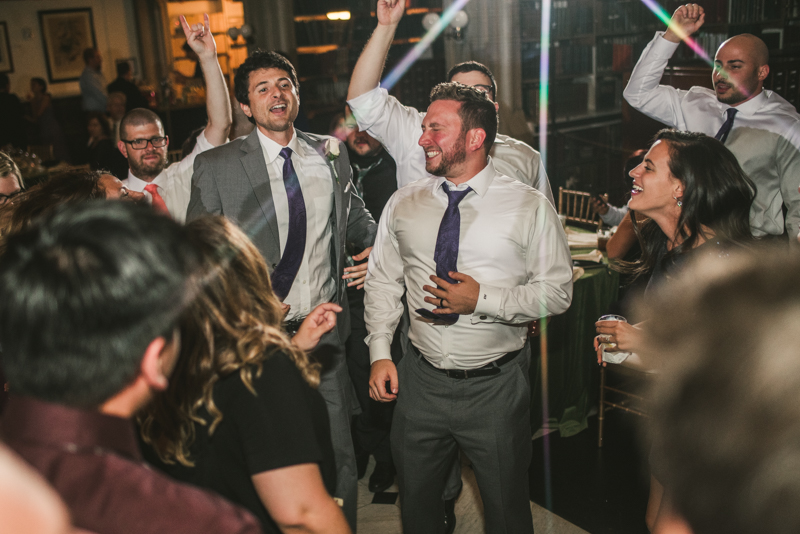 A gorgeous and fun wedding reception at the George Peabody Library in Baltimore, Maryland by Britney Clause Photography