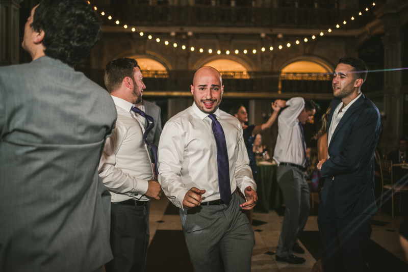 A gorgeous and fun wedding reception at the George Peabody Library in Baltimore, Maryland by Britney Clause Photography