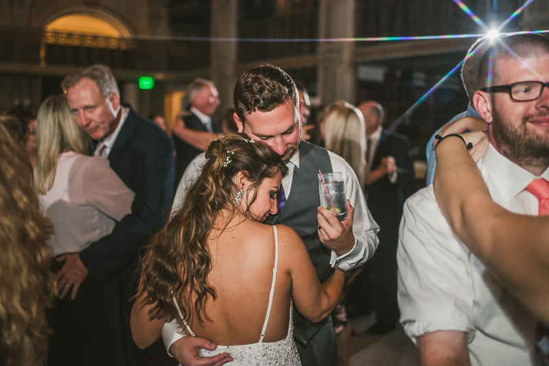 A gorgeous and fun wedding reception at the George Peabody Library in Baltimore, Maryland by Britney Clause Photography